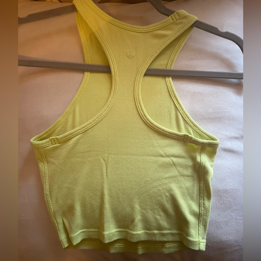 Lululemon LA Front Racer Crop Tank - Lemon Vibe - Picture 6 of 7